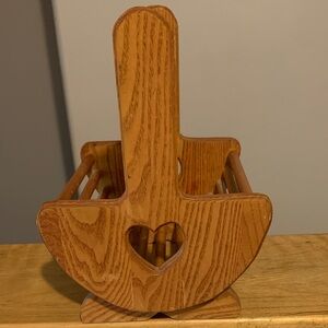 Wooden Heart Cutout Basket